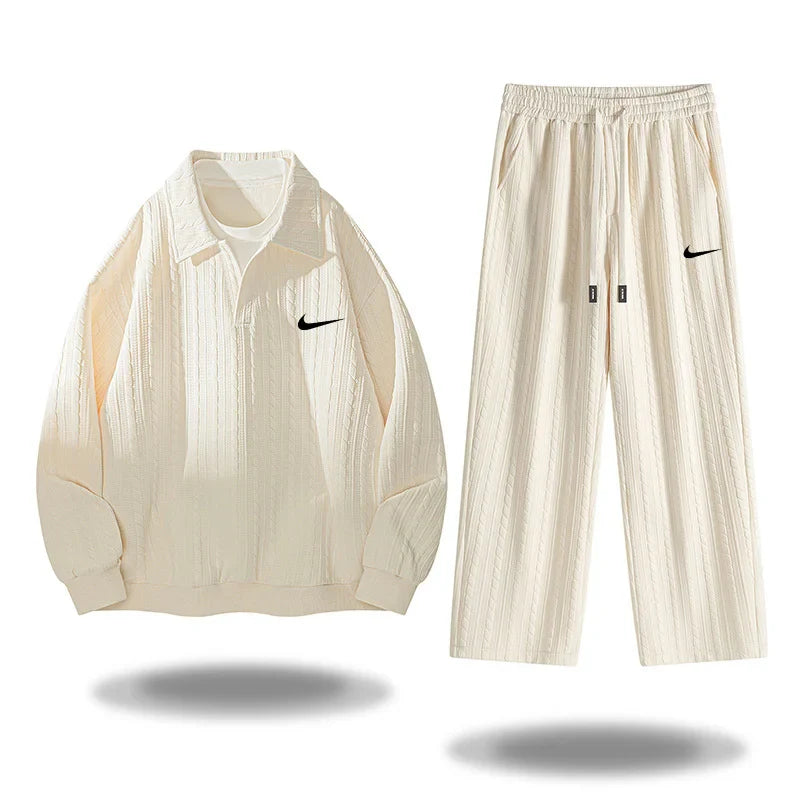 ΝΙΚᎬ - Vielseitiger, weit geschnittener Freizeit-Trainingsanzug aus Jacquard für Herren