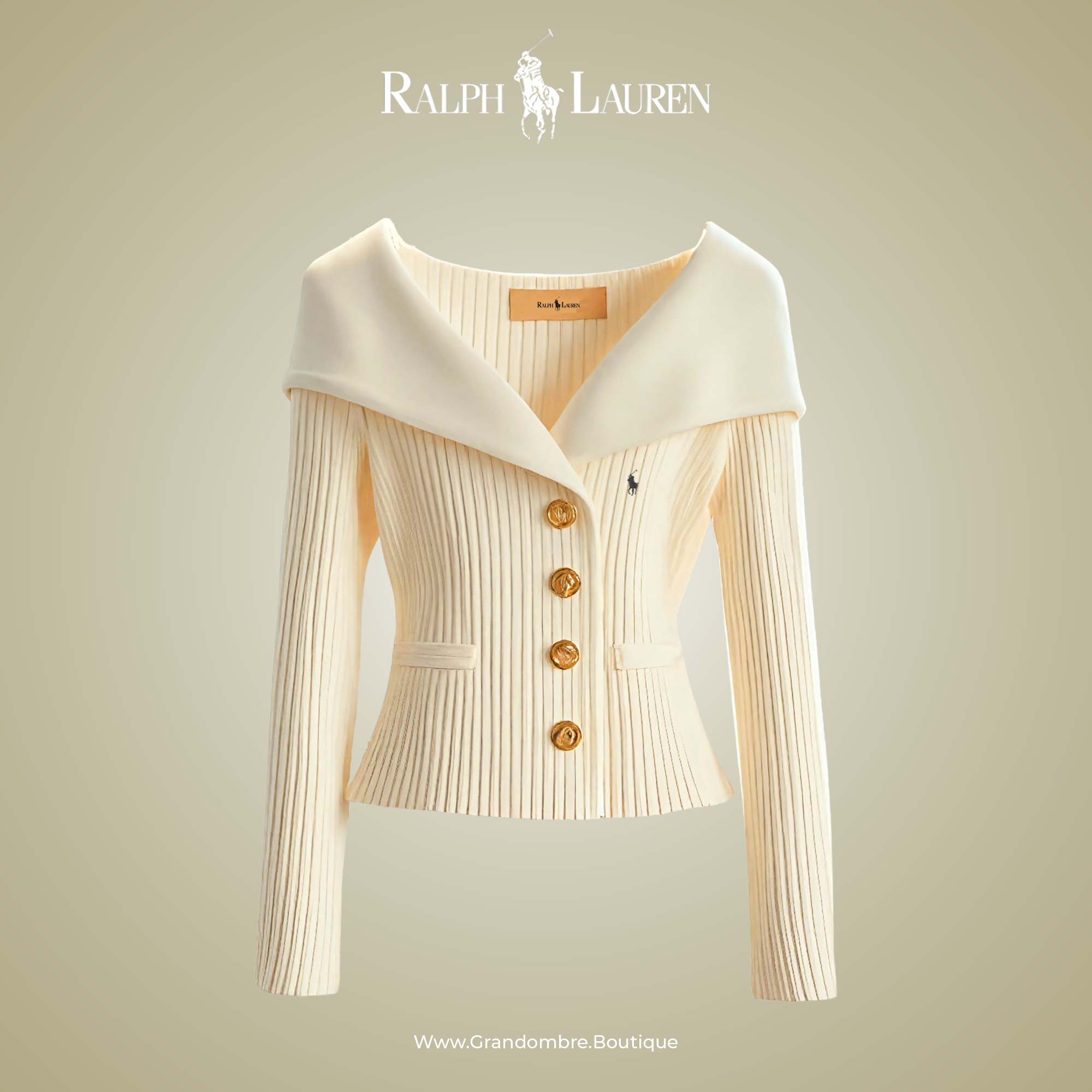 ᏒᎪᏞᏢᎻ ᏞᎪՍᏒЕΝ - Damen-Strickjacke „Polo Chic”