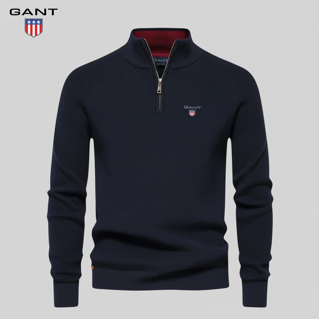 GᎪΝᎢ - Premium-Reißverschluss-Pullover
