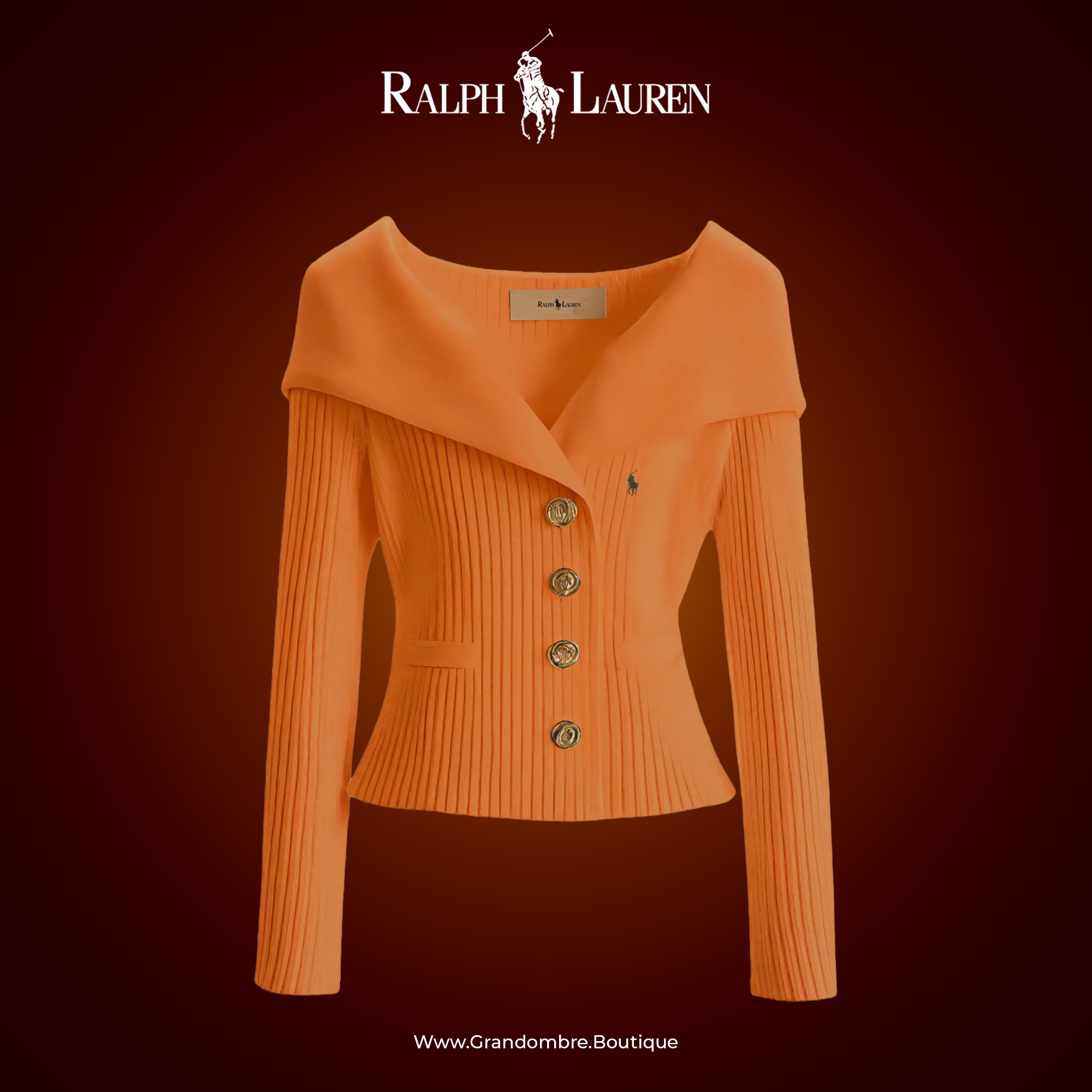 ᏒᎪᏞᏢᎻ ᏞᎪՍᏒЕΝ - Damen-Strickjacke „Polo Chic”